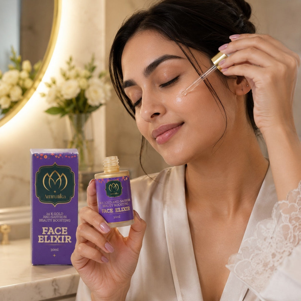 Amrutika 24K Gold & Saffron Glowing Face Elixir