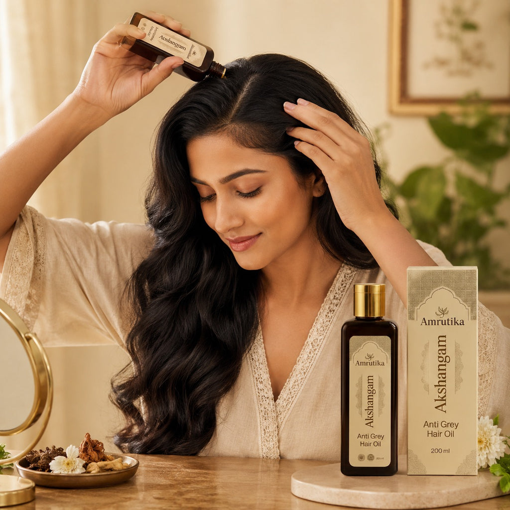 Amrutika Akshangam Anti-Grey Hair Oil